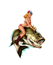 Load image into Gallery viewer, &quot;Bassgirl Brooke&quot; Kayak Nose Art - Bass Girl Brooke
