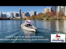 Load and play video in Gallery viewer, Gen 2 Universal Propulsion System for all Kayaks w/ steerable rudders &amp; fins
